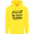 My Uncle is Older 30th 40th 50th Birthday Childrens Kids Hoodie Yellow