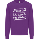 My Uncle is Older 30th 40th 50th Birthday Kids Sweatshirt Jumper Purple