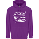 My Uncle is Older 30th 40th 50th Birthday Mens 80% Cotton Hoodie Purple