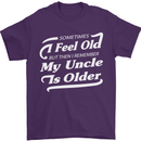 My Uncle is Older 30th 40th 50th Birthday Mens T-Shirt Cotton Gildan Purple