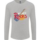 My Wife Rocks Funny Music Guitar Mens Long Sleeve T-Shirt Sports Grey