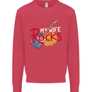 My Wife Rocks Funny Music Guitar Mens Sweatshirt Jumper Heliconia