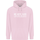 My Wife Says Funny Sarcastic Husband Couple Mens 80% Cotton Hoodie Light Pink