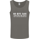 My Wife Says Funny Sarcastic Husband Couple Mens Vest Tank Top Charcoal