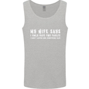 My Wife Says Funny Sarcastic Husband Couple Mens Vest Tank Top Sports Grey