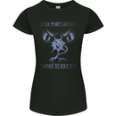 My Wife's Last Nerve Funny Husband Womens Petite Cut T-Shirt Black