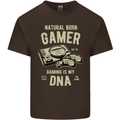 Natural Born Gamer Funny Gaming Mens Cotton T-Shirt Tee Top Dark Chocolate