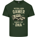 Natural Born Gamer Funny Gaming Mens Cotton T-Shirt Tee Top Forest Green
