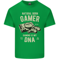 Natural Born Gamer Funny Gaming Mens Cotton T-Shirt Tee Top Irish Green