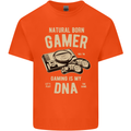 Natural Born Gamer Funny Gaming Mens Cotton T-Shirt Tee Top Orange