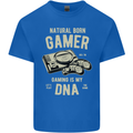 Natural Born Gamer Funny Gaming Mens Cotton T-Shirt Tee Top Royal Blue