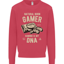 Natural Born Gamer Funny Gaming Mens Sweatshirt Jumper Heliconia
