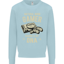 Natural Born Gamer Funny Gaming Mens Sweatshirt Jumper Light Blue