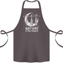 Nature Is My Religion Witch Halloween Cotton Apron 100% Organic Dark Grey