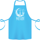 Nature Is My Religion Witch Halloween Cotton Apron 100% Organic Turquoise