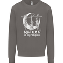 Nature Is My Religion Witch Halloween Mens Sweatshirt Jumper Charcoal
