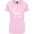 Nature Is My Religion Witch Halloween Womens Wider Cut T-Shirt Light Pink