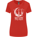 Nature Is My Religion Witch Halloween Womens Wider Cut T-Shirt Red