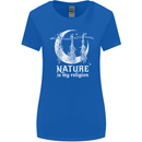 Nature Is My Religion Witch Halloween Womens Wider Cut T-Shirt Royal Blue
