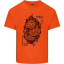 Nature is Art Mushroom Fungi Mycology Mens Cotton T-Shirt Tee Top Orange