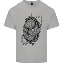 Nature is Art Mushroom Fungi Mycology Mens Cotton T-Shirt Tee Top Sports Grey