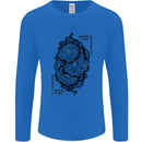 Nature is Art Mushroom Fungi Mycology Mens Long Sleeve T-Shirt Royal Blue