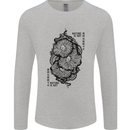 Nature is Art Mushroom Fungi Mycology Mens Long Sleeve T-Shirt Sports Grey