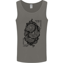 Nature is Art Mushroom Fungi Mycology Mens Vest Tank Top Charcoal