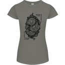 Nature is Art Mushroom Fungi Mycology Womens Petite Cut T-Shirt Charcoal