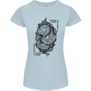 Nature is Art Mushroom Fungi Mycology Womens Petite Cut T-Shirt Light Blue