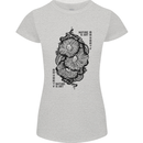 Nature is Art Mushroom Fungi Mycology Womens Petite Cut T-Shirt Sports Grey