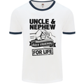 Uncle & Nephew Best Friends Uncle's Day Mens White Ringer T-Shirt White/Navy Blue