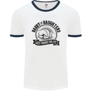 Daddy & Daughters Best Friends Father's Day Mens White Ringer T-Shirt White/Navy Blue