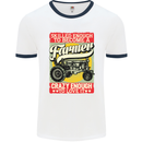 Farming Skilled Enough to Be a Farmer Mens White Ringer T-Shirt White/Navy Blue
