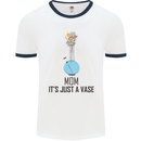 Just a Vase Funny Bong Weed Cannabis Drugs Mens White Ringer T-Shirt White/Navy Blue