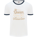 30th Birthday Queen Thirty Years Old 30 Mens White Ringer T-Shirt White/Navy Blue