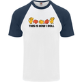 This Is How I Roll RPG Role Playing Game Mens S/S Baseball T-Shirt White/Navy Blue