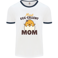 Mother's Day Easter Most Egg-cellent Mom Mens Ringer T-Shirt White/Navy Blue