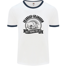 Grandad & Grandson Grandparent's Day Mens White Ringer T-Shirt White/Navy Blue