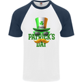 St. Patrick's Day Disguise Funny Mens S/S Baseball T-Shirt White/Navy Blue