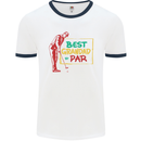 Grandparent's Day Best Grandad By Par Mens White Ringer T-Shirt White/Navy Blue
