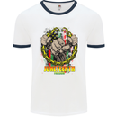 Juneteenth Black Lives Matter History Mens White Ringer T-Shirt White/Navy Blue