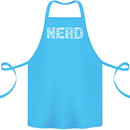 Nerd Word Art Geek Cotton Apron 100% Organic Turquoise