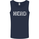 Nerd Word Art Geek Mens Vest Tank Top Navy Blue