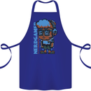 Nerd  Funny Gamer Gaming Cotton Apron 100% Organic Royal Blue