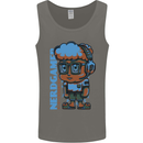 Nerd  Funny Gamer Gaming Mens Vest Tank Top Charcoal