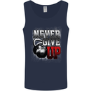 Never Give Up Gym Training Top Bodybuilding Mens Vest Tank Top Navy Blue