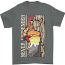 Never Surrender Rock Climbing Climber Mens T-Shirt Cotton Gildan Charcoal