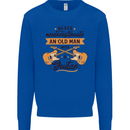 Never Underestimate an Old Man Guitar Kids Sweatshirt Jumper Royal Blue