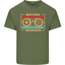 New Dad Father Gaming Gamer Baby Mens Cotton T-Shirt Tee Top Military Green